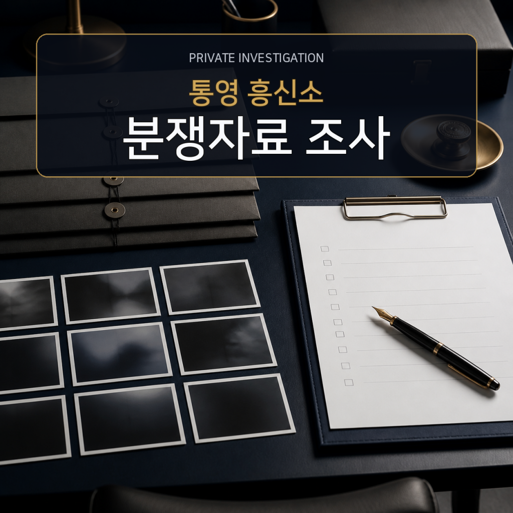통영 분쟁자료 조사 전문 흥신소